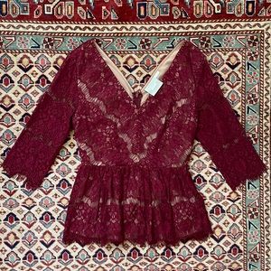 Maeve Peplum Illusion Top